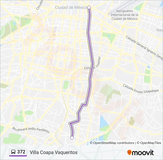 372 Bus Line Map