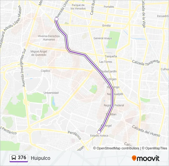 376 Bus Line Map