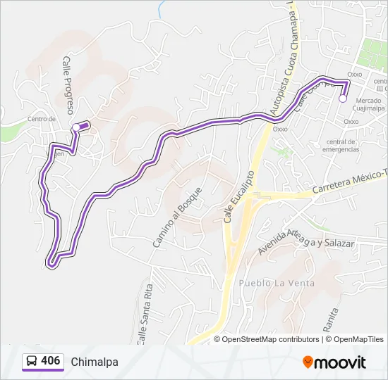 406 Bus Line Map