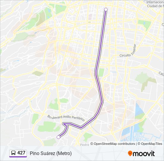 427 bus Line Map