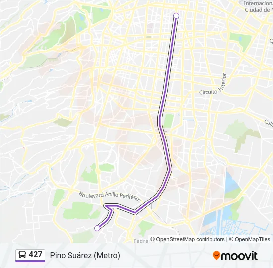 427 Bus Line Map
