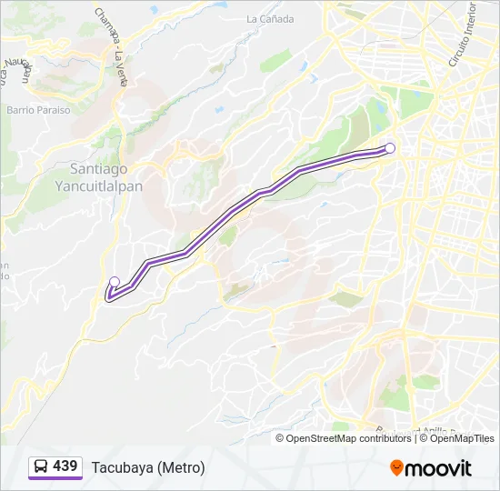 439 Bus Line Map
