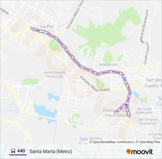 440 Bus Line Map