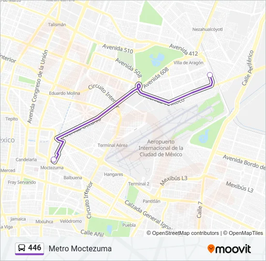446 Bus Line Map