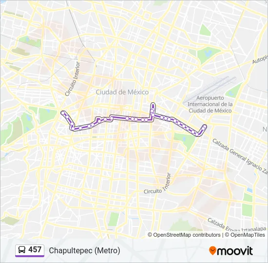 457 Bus Line Map