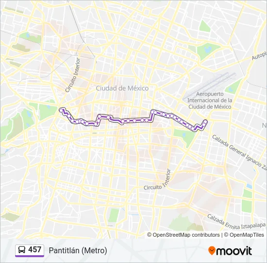457 Bus Line Map