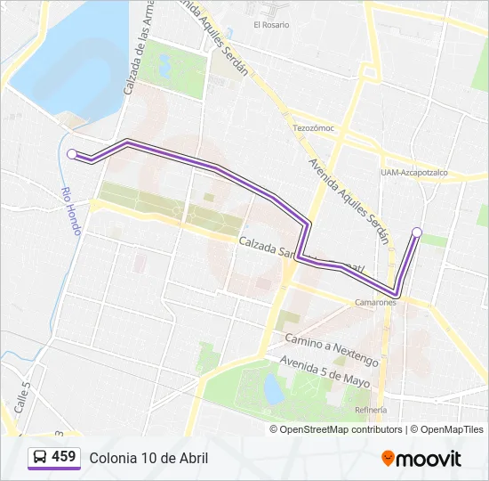459 Bus Line Map