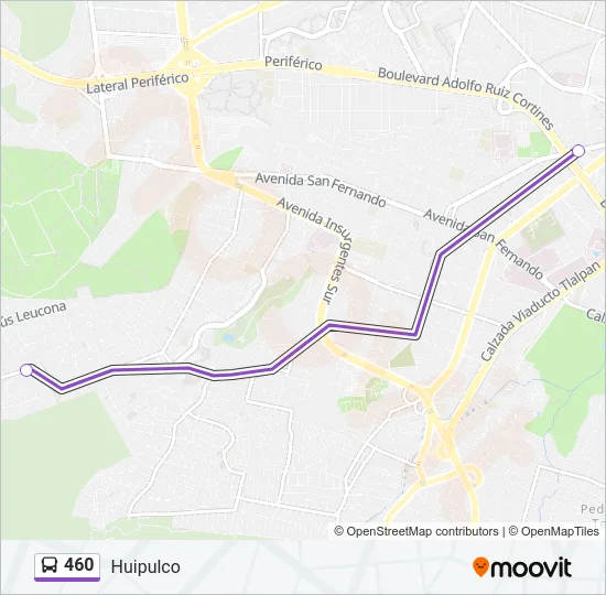 460 Bus Line Map