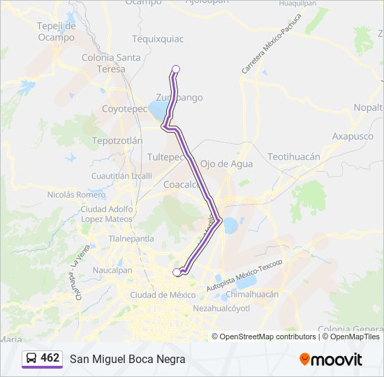 462 bus Line Map