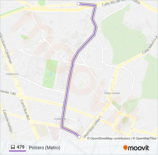 479 Bus Line Map