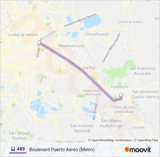 489 Bus Line Map