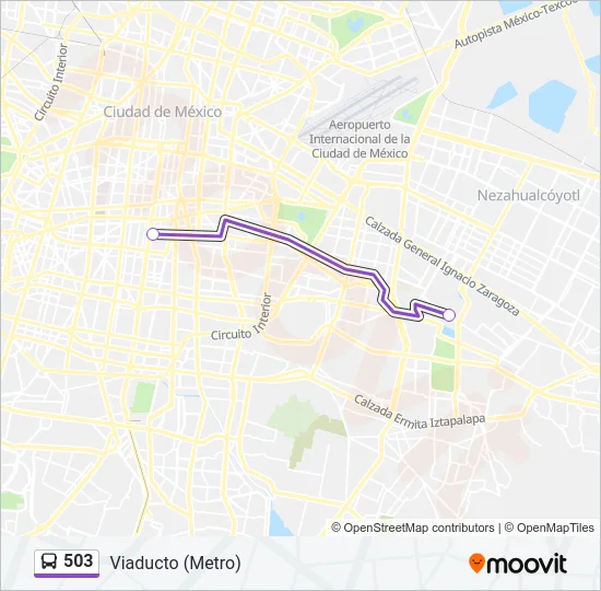 503 Bus Line Map