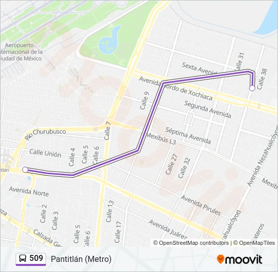 509 Bus Line Map