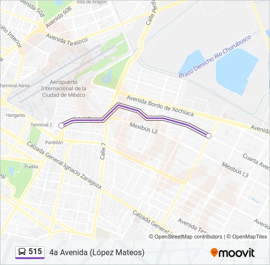 515 Bus Line Map