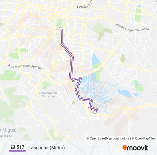 517 Bus Line Map