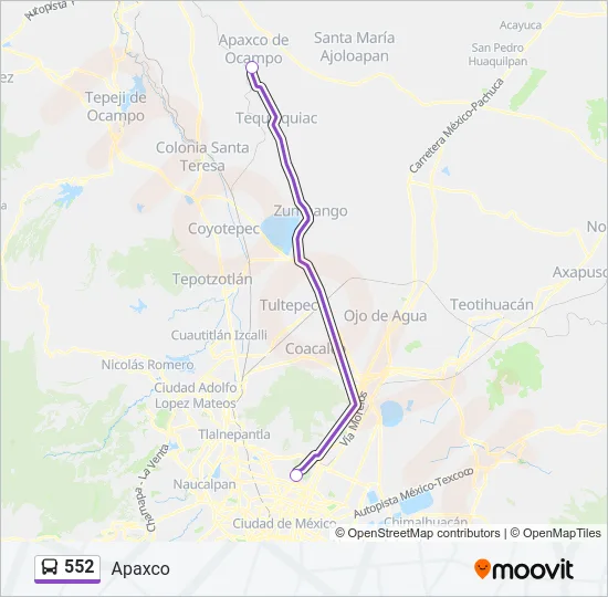 552 Bus Line Map
