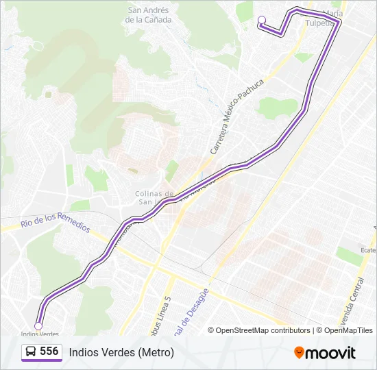 556 Bus Line Map