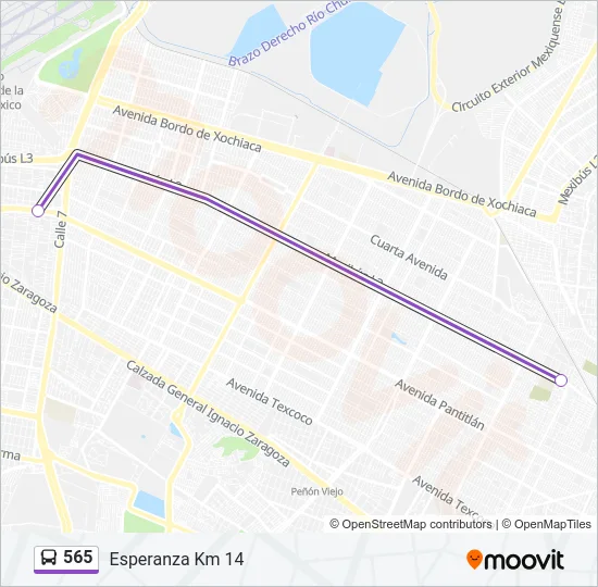 565 Bus Line Map