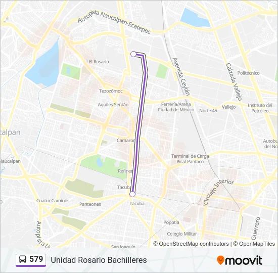 579 Bus Line Map