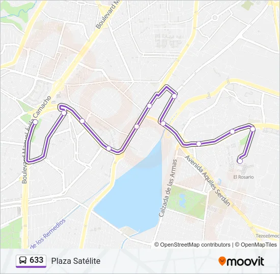 633 Bus Line Map