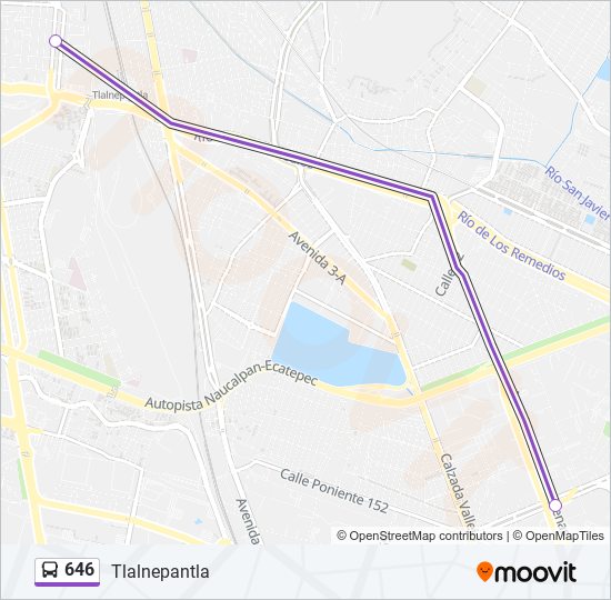 646 bus Line Map