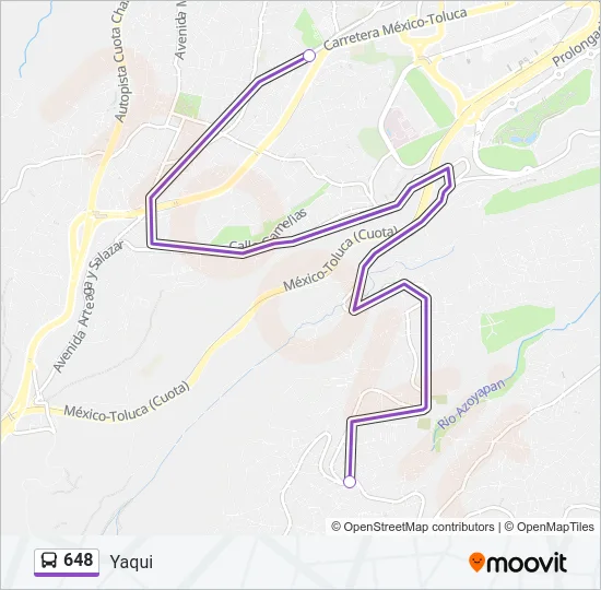 648 Bus Line Map