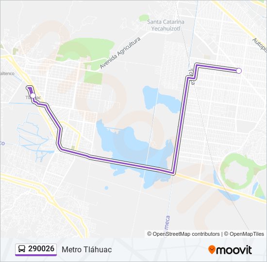 Mapa de 290026 de autobús