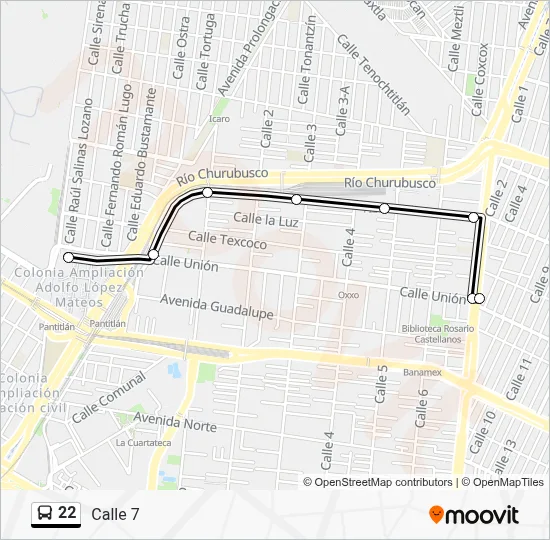 Ruta 22: horarios, paradas y mapas - Calle 7 (Actualizado)