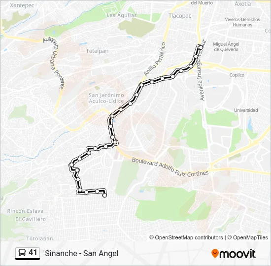 41 Route: Schedules, Stops & Maps - Sinanche - San Angel (Updated)