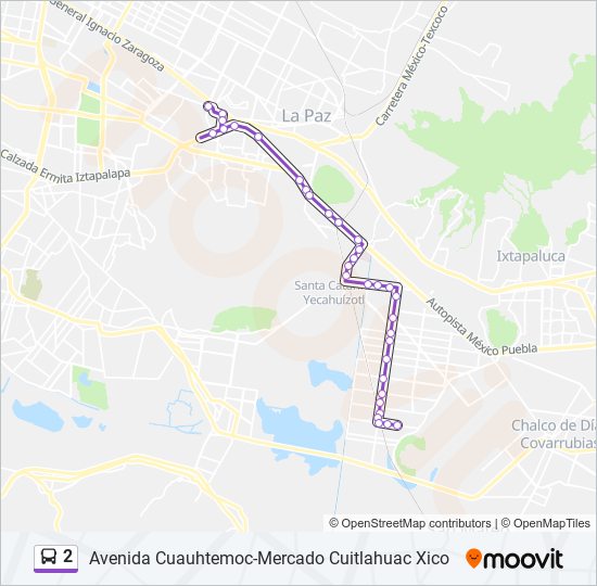 Mapa de 2 de autobús