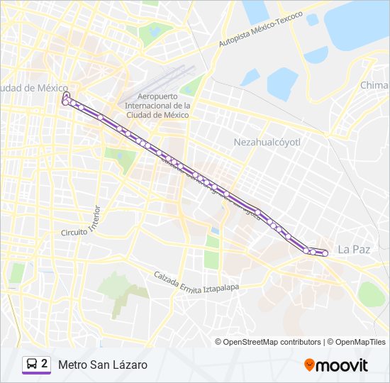 2 bus Line Map