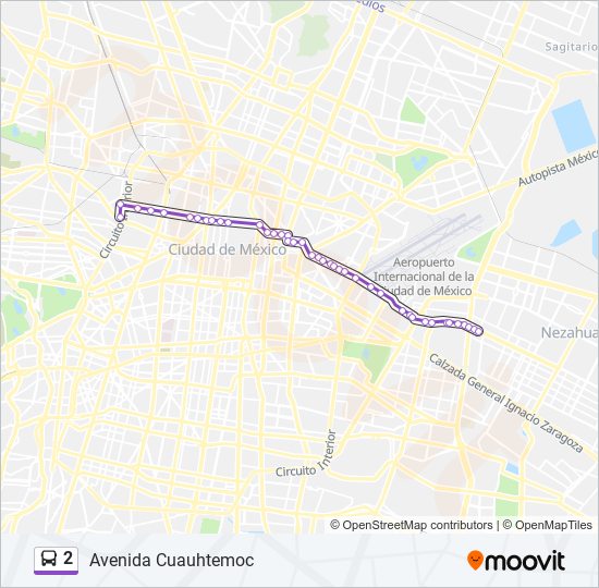 Mapa de 2 de autobús