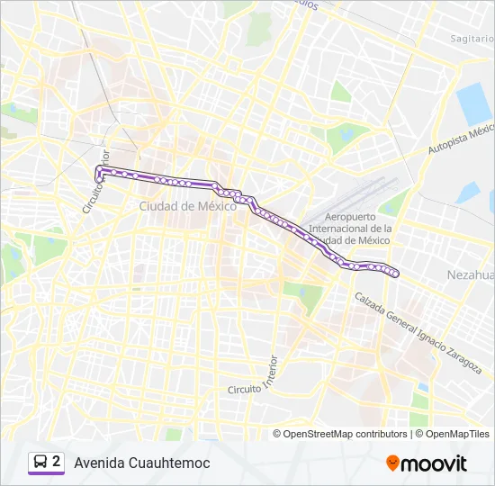 2 Bus Line Map