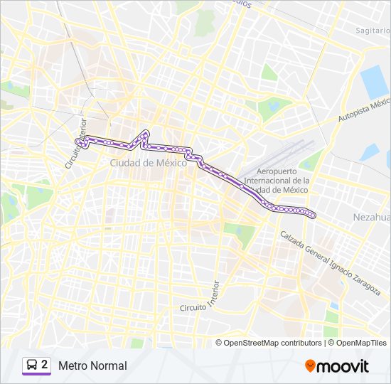 Mapa de 2 de autobús