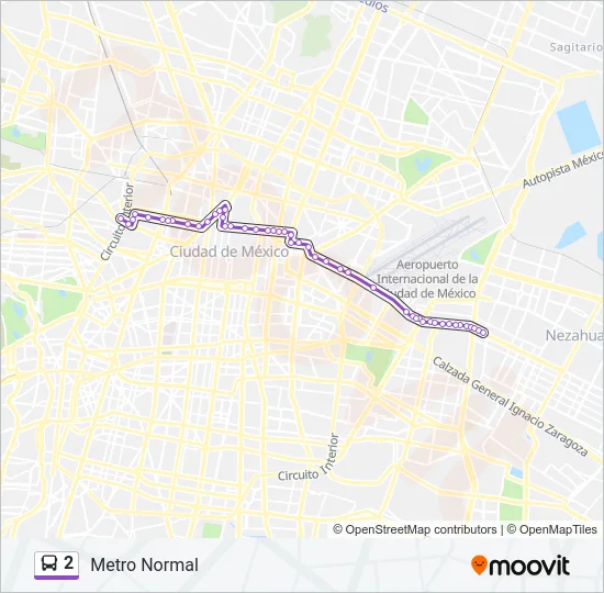 2 Bus Line Map