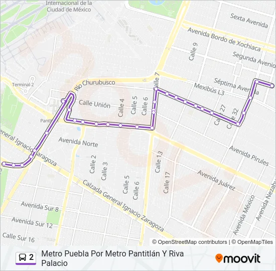 2 Bus Line Map