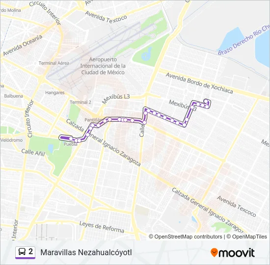 2 Bus Line Map