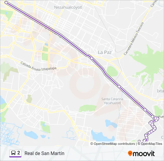 2 Bus Line Map