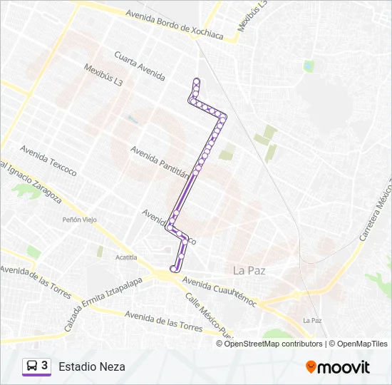 3 Bus Line Map
