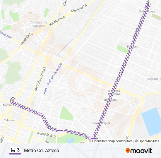 3 bus Line Map