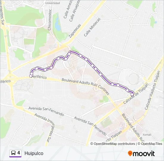 4 Bus Line Map