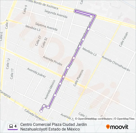 4 Bus Line Map