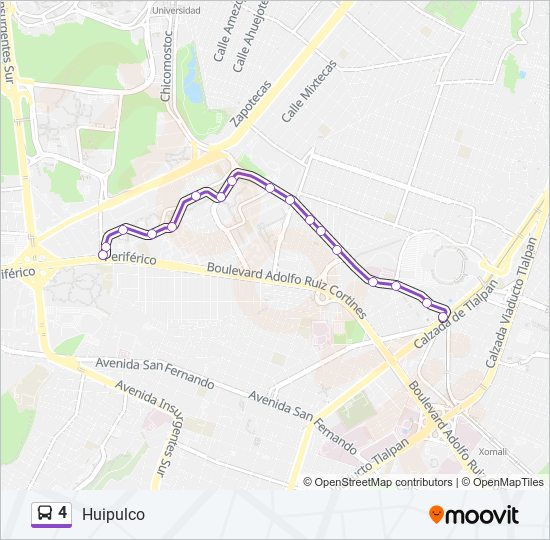 4 bus Line Map