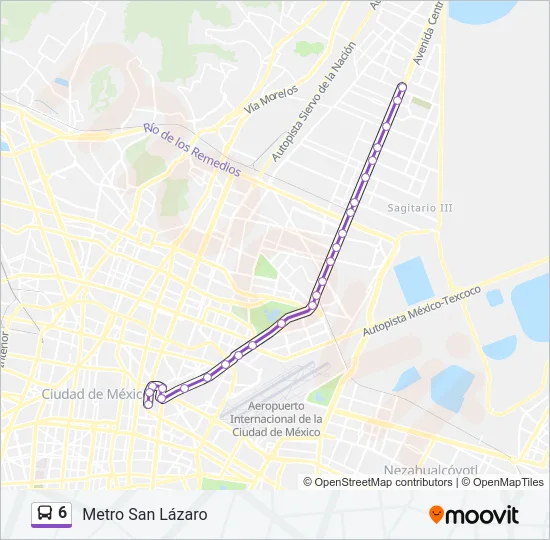 6 Bus Line Map