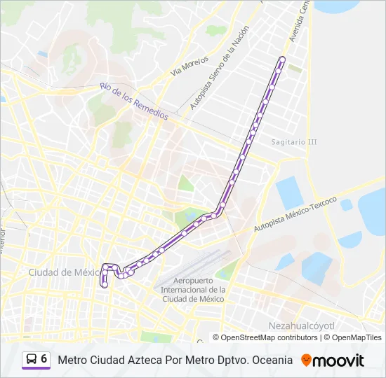 6 Bus Line Map