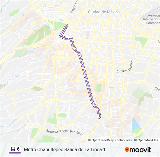 6 Bus Line Map