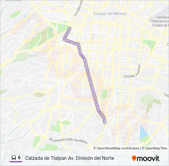 6 Bus Line Map