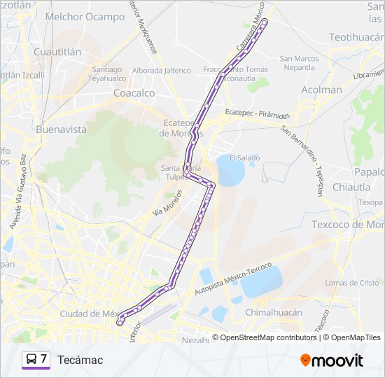 7 bus Line Map