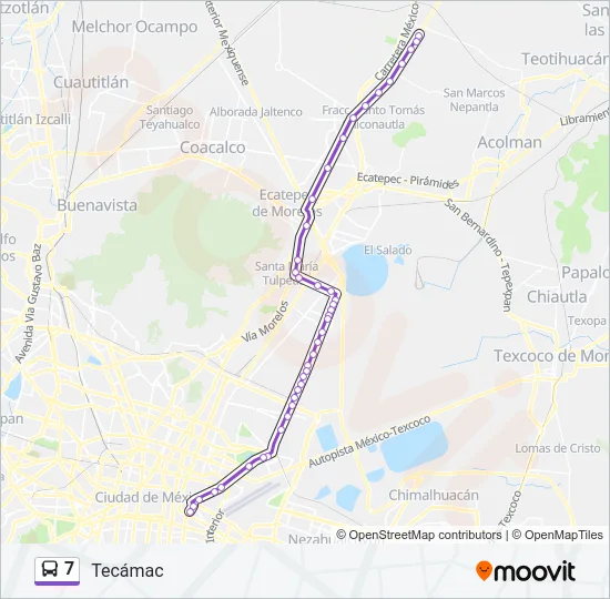 7 Bus Line Map