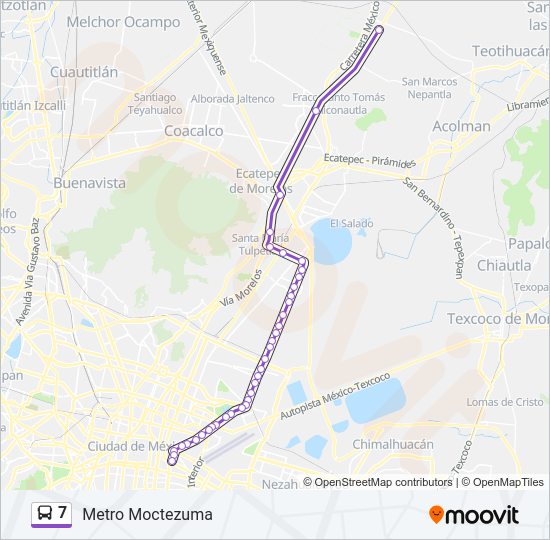 Mapa de 7 de autobús